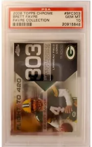 2008 Topps Chrome Brett Favre #BFC303 card graded PSA 10 POP 2 - Picture 1 of 2