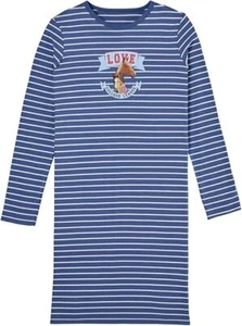Schiesser 181825 caballo caballos pijama camisón sleepshirt azul manga larga - Imagen 1 de 2