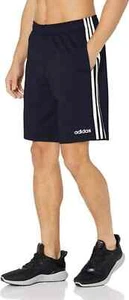 Pantalones Cortos Adidas Essentials 3 Rayas Tricot Negro Blanco Para Hombre Talla Pequeña F86297 - Imagen 1 de 2