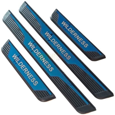 Cubierta protectora de placa rasguñada para umbral de puerta de coche cromado para Subaru Crosstrek Wilderness Foto 1 de 4