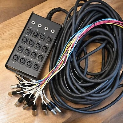 Livewire Advantage 16 x 4 Snake with XLR TRS inputs and TRS Returns 50 ft Black - Image 1 of 4