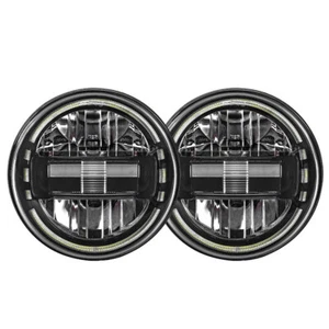 Black 7 inch Round Halo LED Headlight For Jeep Wrangler JK TJ CJ LJ Motorcycle - Bild 1 von 19