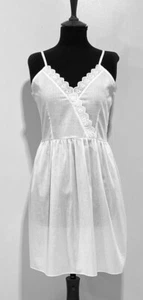 SoieRose 100% Cotton Spaghetti Strap V-neck Victorian Nightgown - SR-1008 - Picture 1 of 7
