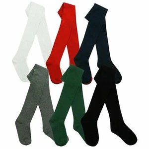 Children's Girls Tights x 3 Super Soft Cotton Rich School Tights - Picture 1 of 5