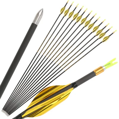 6/12 X 31'' Archery Arrow Pure Carbon SP700-1000 ID4.2mm .001'' .003'' Shooting - Image 1 of 4