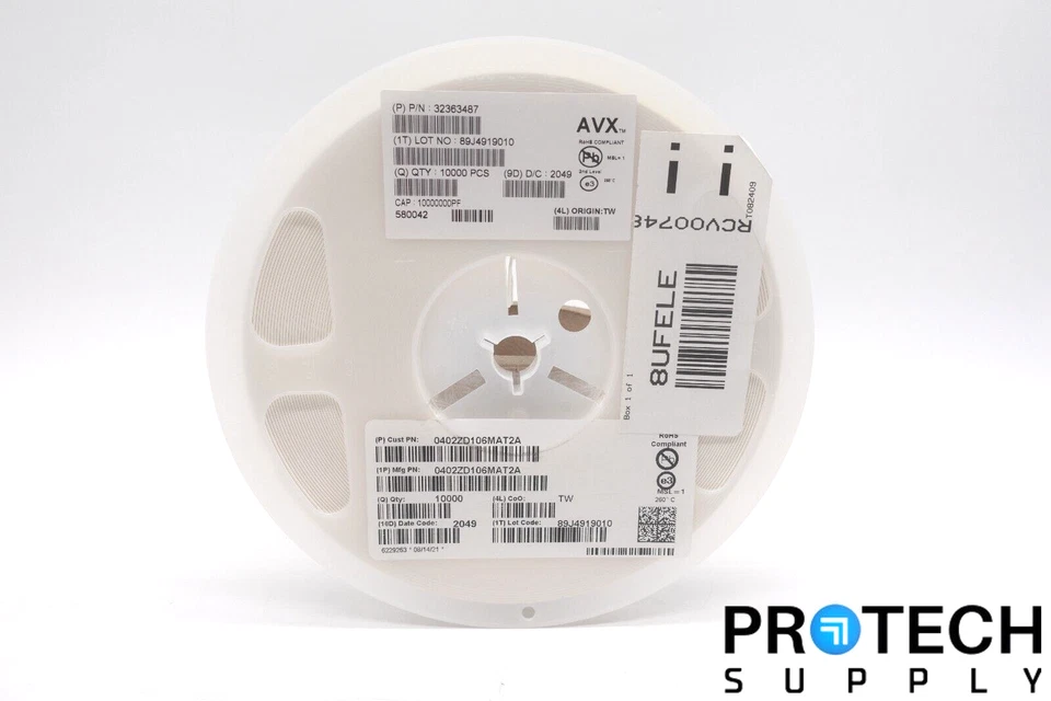 10.000/Carrete KYOCER 0402ZD106MAT2A ±20% 10V Tapa Cerámica X5R 0402 NUEVO Y GARANTÍA Foto 1 de 4