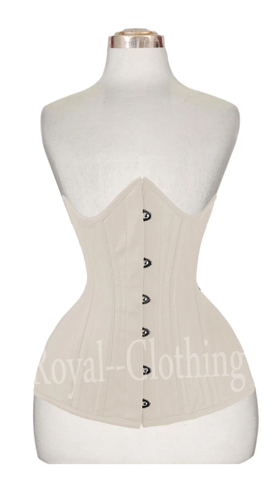 Heavy Duty 26 Double Steel Boned Waist Training Cotton Underbust Corset 8422-C - Image 1 of 1