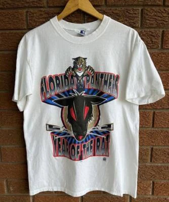 Vintage Florida Panthers Starter Year of the Rat 1996 T-shirt QT1885 - Image 1 of 2