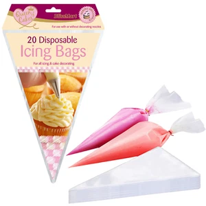 20 BOLSAS DESECHABLES PARA GLASEADO 12 pulgadas de plástico transparente para decoración de pasteles bolsa de pastelería - Imagen 1 de 6