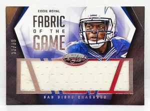 EDDIE ROYAL /99 JUMBO RELIC ~ 2014 PANINI CERTIFIED / FABRIC OF THE GAME #F-ER - Picture 1 of 2