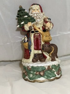 Vintage Jolly Ole St. Nick Santa Claus 10’’ Music Box Figure 90's with box  - Picture 1 of 5