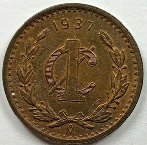 1937 Mexico 1 Centavo AU KM 415 (M742) - Picture 1 of 2