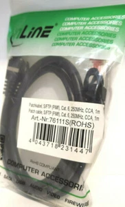 10 x 1m inLine Patchkabel Netzwerkkabel CAT.6 S/FTP 250 MHz RJ45 Stecker schwarz - Bild 1 von 6