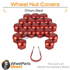 Red Wheel Nut Bolt Covers 17mm GEN2 For Renault Fluence 10-20