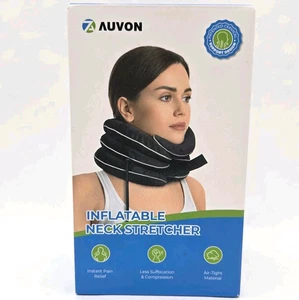 AUVON Inflatable Neck Stretcher Cervical Traction Device 3 Layer Support New Box - Picture 1 of 5