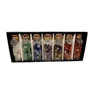 Chakra Balance Cristallo Guarigione Bottiglia Pietre Cadute, Trasporta Energia Positiva,... - Foto 1 di 6