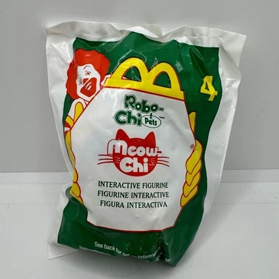 McDonald's Happy Meal Toy 2001 Meow-Chi Cat Robo-Chi #4 rojo azul sin abrir Foto 1 de 3