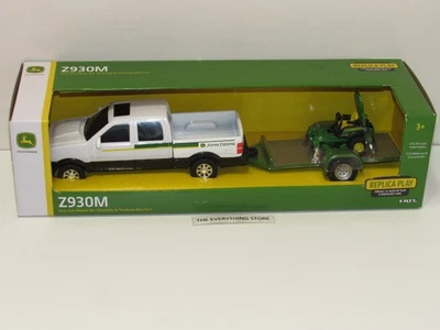 ERTL JOHN DEERE REPLICA PLAY Z930M ZERO TURN MOWER TRUCK & TRAILER PLAY SET 1:32 - Image 1 of 3