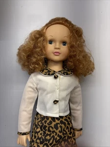 Bambola vintage Uneeda 30" bambola di plastica dura con capelli ricci rossi #01273201 - Foto 1 di 17