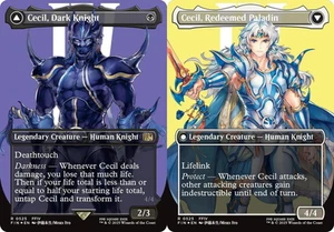 1x Cecil, Dark Knight // Cecil, Redeemed Paladin - Surge Foil - Borderless - MT - Picture 1 of 1