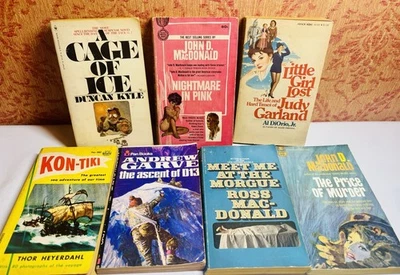 Vintage Paperback Book Lot Of 7 Nightmare In Pink A Cage Of Ice 50s 60s 70s - Image 1 of 4