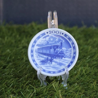 Placchetta Formella vintage Royal Copenhagen 2001 Limited Edition The old train - Immagine 1 di 4