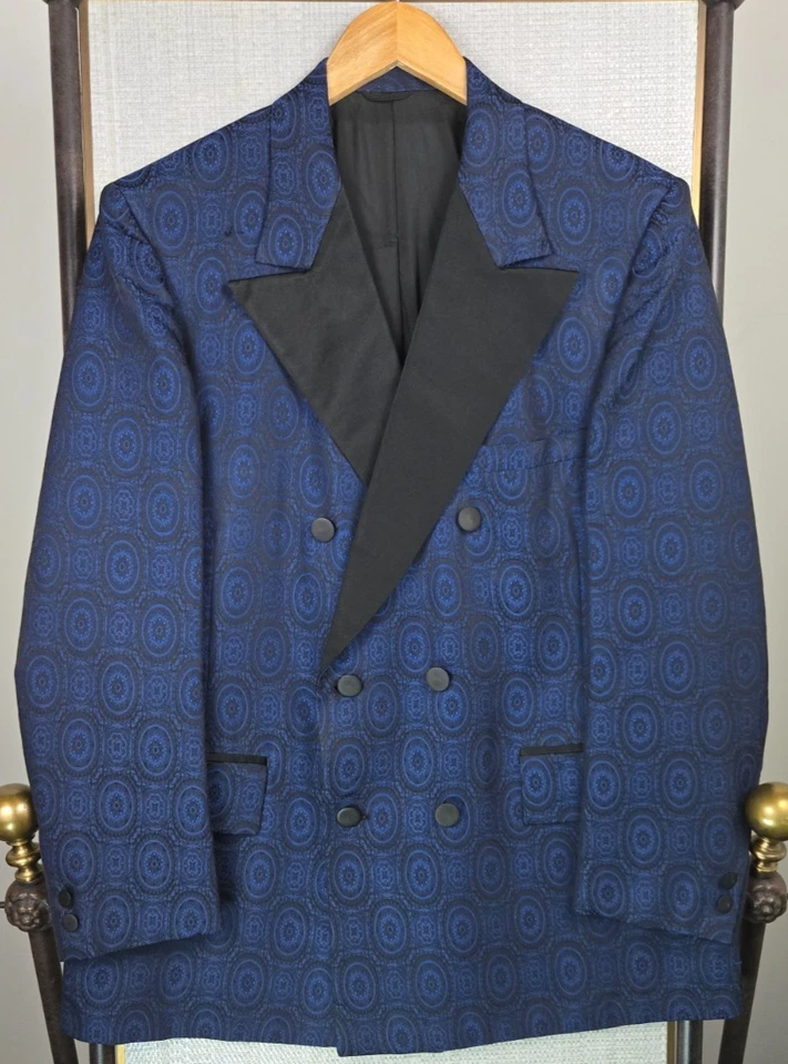 Chaqueta de Cena Lord West De Colección Para Hombres Talla 43 Solapa Pico Doble Pecho Mandala Esmoquin Foto 1 de 4