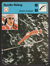 ANTON INNAUER Austria Ski Jumping Nordic Skiing 1977 SPORTSCASTER CARD #04-06