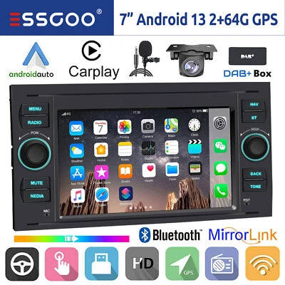 Für Ford Focus Fiesta C S Max Transit DAB+ Carplay Autoradio 64G Android 13 Navi - Bild 1 von 4