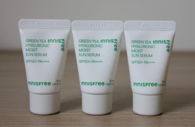 Innisfree Green Tea Hyaluronic Moist Sun Serum SPF 50+ 10mL*3ea, Mini / Sealed - Image 1 of 3
