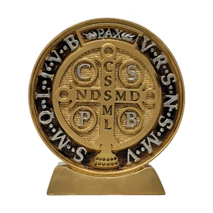 Saint Benedict Medal – San Benito Medallion In Gold | Catholic Church - Picture 1 of 2