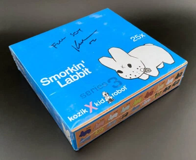 Frank Kozik SIGNED Kidrobot Smorkin Labbit Series 3 Complete Set AUTOGRAPHED MIB - Image 1 of 4