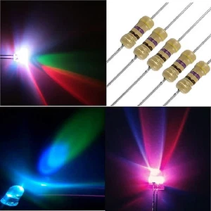 10 Pz. DIODI LED RGB CAMBIO COLORE AUTOMATICO VELOCE 3mm + RESISTENZE OMAGGIO - Foto 1 di 2