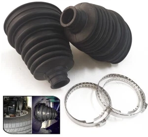 2 Pcs Black Drive Shaft CV Joint Boot Kit Constant Velocity Dust Cover Universal - Picture 1 of 23