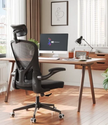 Sillas de escritorio de oficina en casa con ruedas, cómoda silla de escritorio para trabajo y estudio Foto 1 de 4