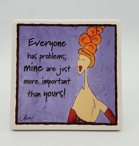 C Alece Birnbach SASSITUDES Decorative Tile Humorous  - Picture 1 of 5
