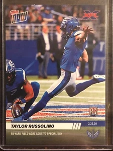 2020 Topps Now XFL #20 Taylor Russolino St. Louis BattleHawks RC - Picture 1 of 2