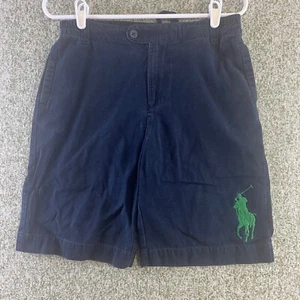 Polo Ralph Lauren Youth Boys Shorts 16 Blue Bib Pony Preppy Old Money Casual - Picture 1 of 9