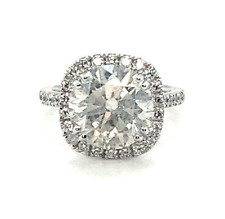 6.10ctw Solitaire Diamond Engagement Ring Round Brilliant G Color( Watch Video )