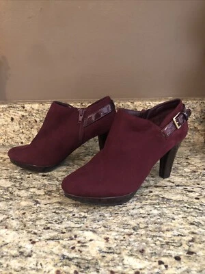 Botines de gamuza borgoña para mujer de East 5th 7,5 Foto 1 de 4