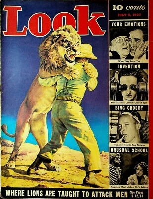 Look Magazine July 6 1937 Guglielmo Marconi Radio Helen Wills Tom Thumb  - Image 1 of 4