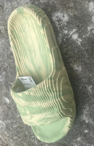 YEEZY Adidas Originals Adilette 22 Magic Lime Desert Sand (GY1597) taglia 8 senza scatola