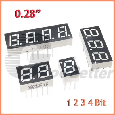 7 Segment LED Display Single / Double Digit 0.28" Common Anode or Cathode Clock  - Image 1 of 4