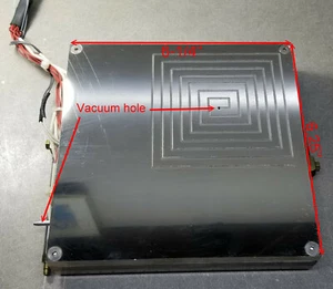 Square Lower Thermal Chuck 6”x6” 770 to 752°F Cartridge Heater 1/4" DiaX 6" Long - Picture 1 of 10