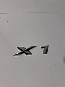 Chrome X1 BMW Rear Trunk Emblem Badge Decal, Preowned - Bild 1 von 1