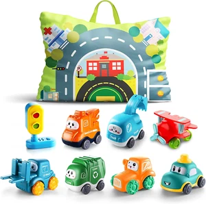 8 PCS Baby Cranes Car Toys with Playmat/Storage Bag|1St Birthday Gifts for Toddl - Picture 1 of 12