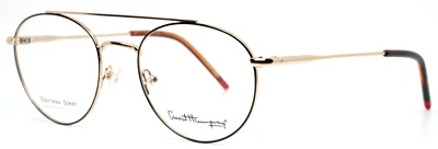 Óculos aviador ERNEST HEMINGWAY 4847 dourado preto unissex aro completo 51-20-145 - Imagem 1 de 4