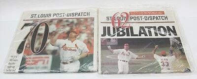 Mark McGwire Home Run Record Papers 62 & 70 St. Louis Post-Dispatch 1998 - Image 1 of 3
