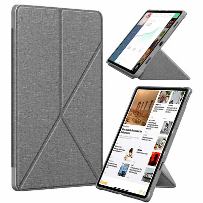 Folio Transformer Stand Canvas Leather Auto Smart Case Cover For Lenovo Tab - Image 1 of 4