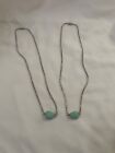 2 vintage sterling sulver neclaces with turquoise pendant